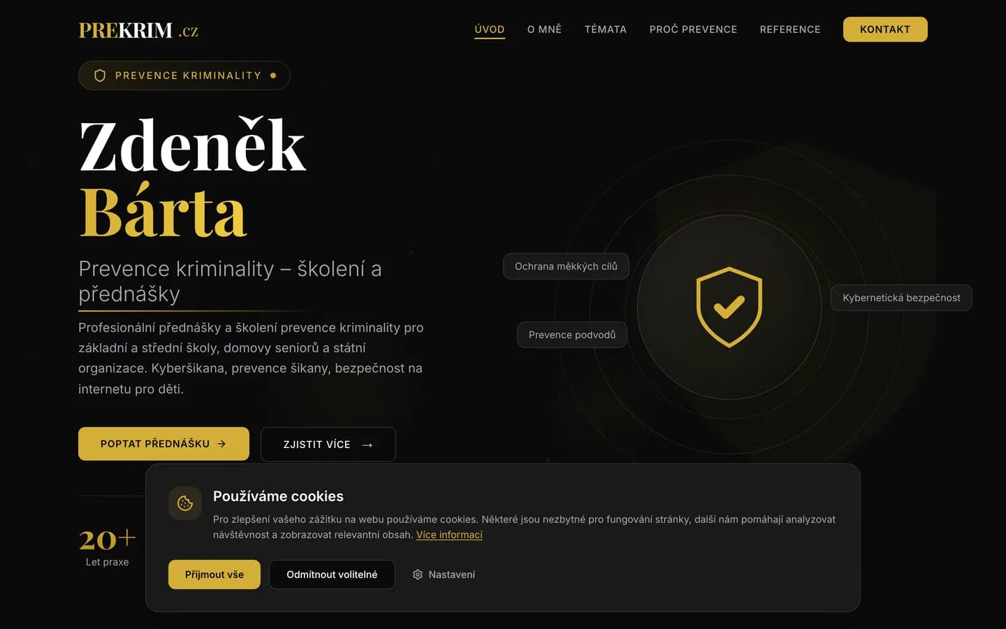 Lead generation web pro B2G školení — Prekrim.cz
