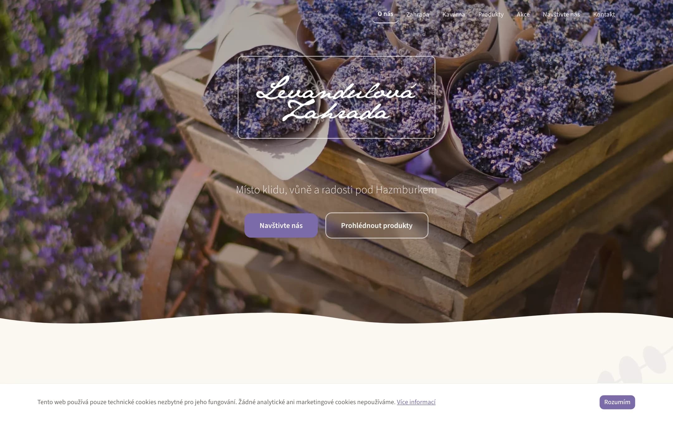 Prezentační web pro levandulovou farmu — Anette