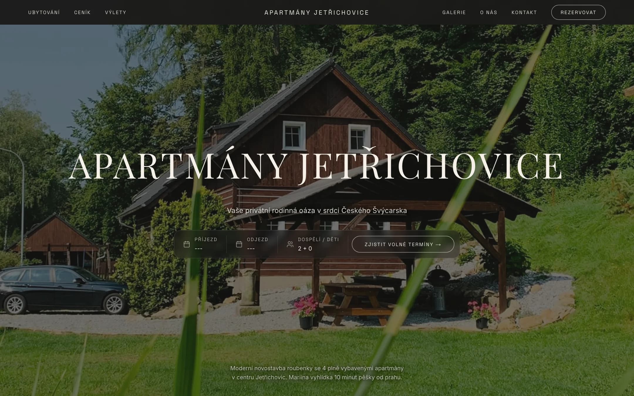 Apartmány Jetřichovice — web ubytování v Českém Švýcarsku