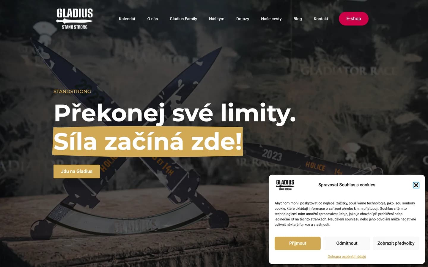 Webová vizitka pro sportovní aktivitu — StandStrong.cz